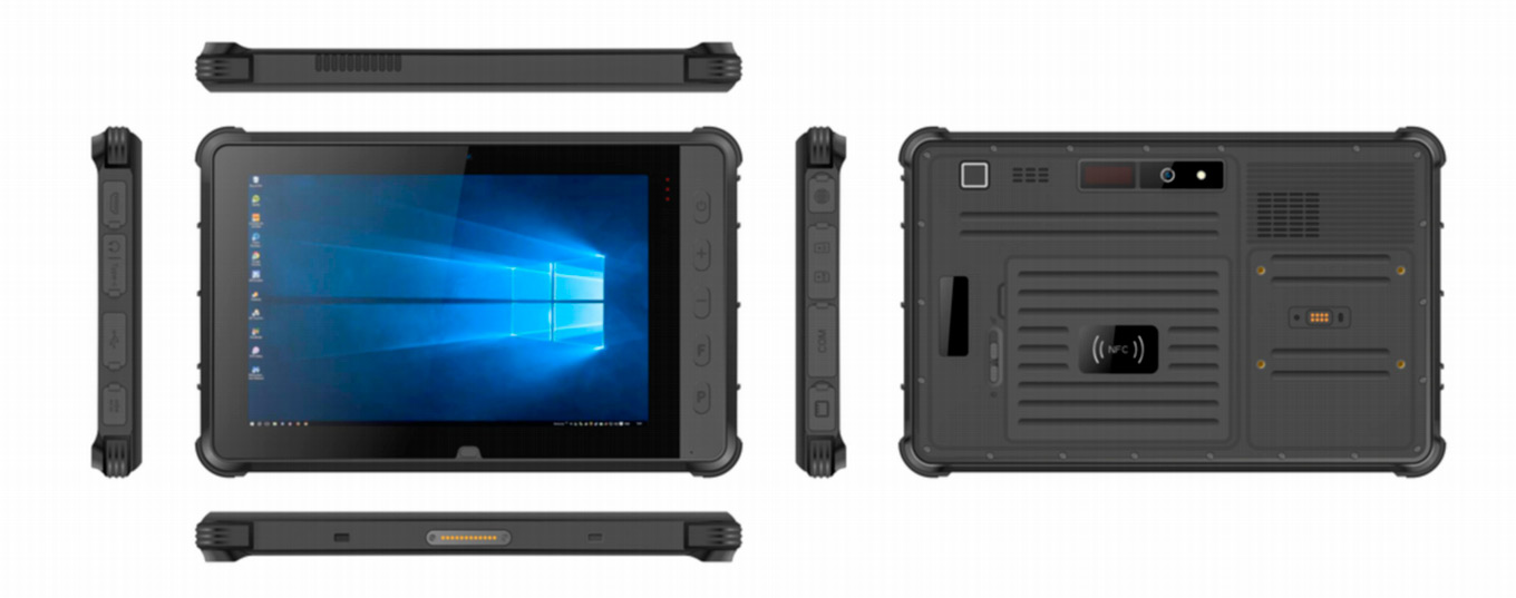 Dimension of 10 Inch Intel Core i5-1135G7-i7-1165G7 Front NFC Fingerprint Rugged Tablet