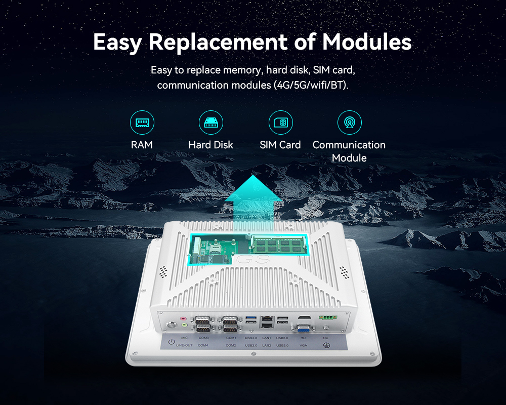 Details of 12 Inch Celeron J1900 Cabless Capacitive Panel PC