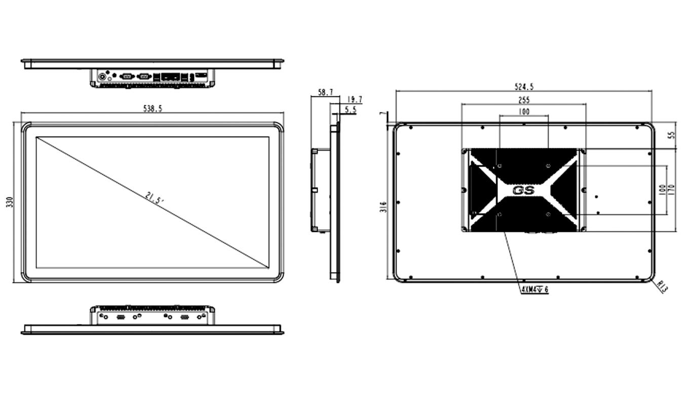 Dimension_of_21.5_Inch_Intel_Celeron_J6412_Cableless_Capacitive_Panel_PC.jpg